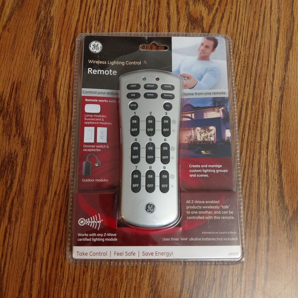 45600 GE Z-Wave Remote for Wireless Lighting Control OEM New